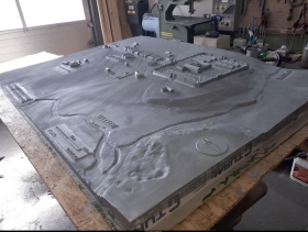 Modellplatte Kastel Arnsburg bereit zur Einformung