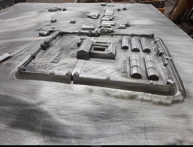 Kastell Arnsburg Aluminiumgussrelief